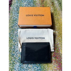 Louis Vuitton Épi Card Case black